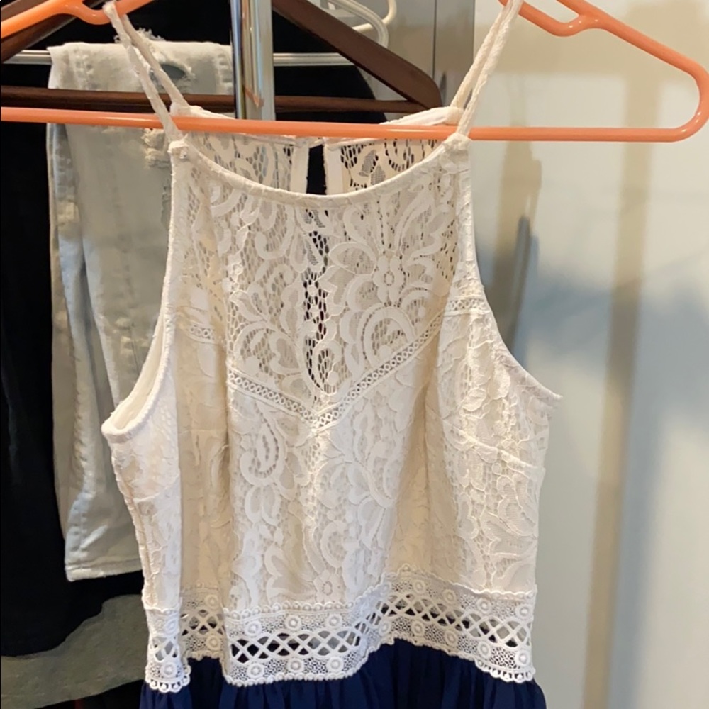 White and Navy dress